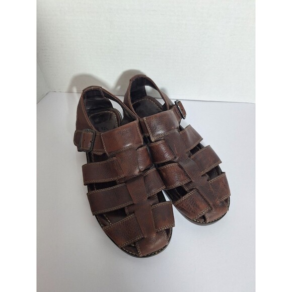 Tommy Bahama Anchors Fisherman Sandals Men's 11M Brown Leather Outdoors Vacation - Picture 1 of 13